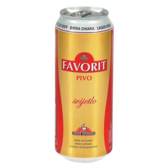 Favorit 5,0% - světlý ležák - Chorvatsko - plech - 0.5L