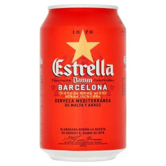 Estrella damm 4.6% - světlé výčepní - plech - španělské pivo - 0.33L