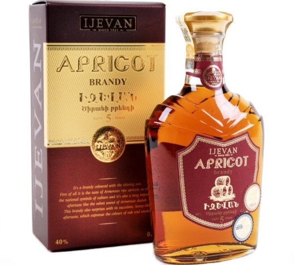 Ijevan brandy Apricot 5* - arménská brandy meruňková - Ijevan wine - 0,5L