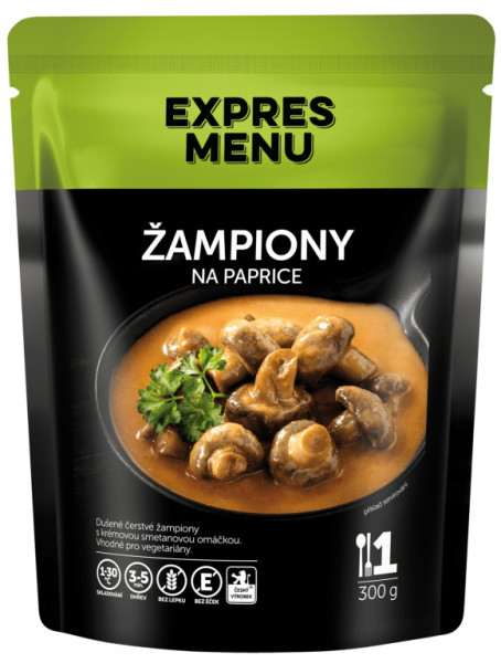 Expres Menu Žampiony na paprice - 1 porce - 300g