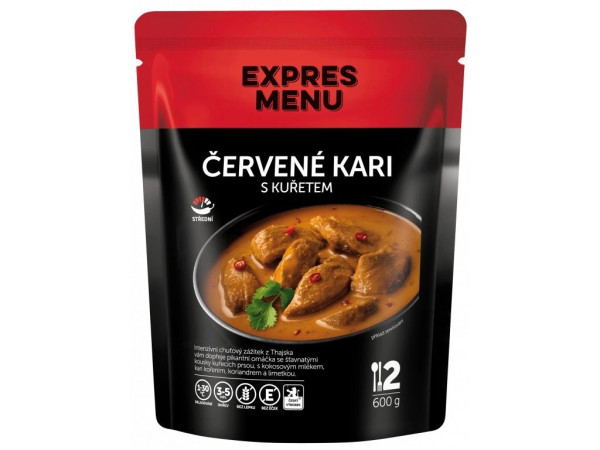 Expres Menu Červené kari s kuřetem - 2 porce - 600g