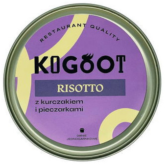 Konzerva Kogoot - Rizoto s kuřecím masem a houbami - 500 g