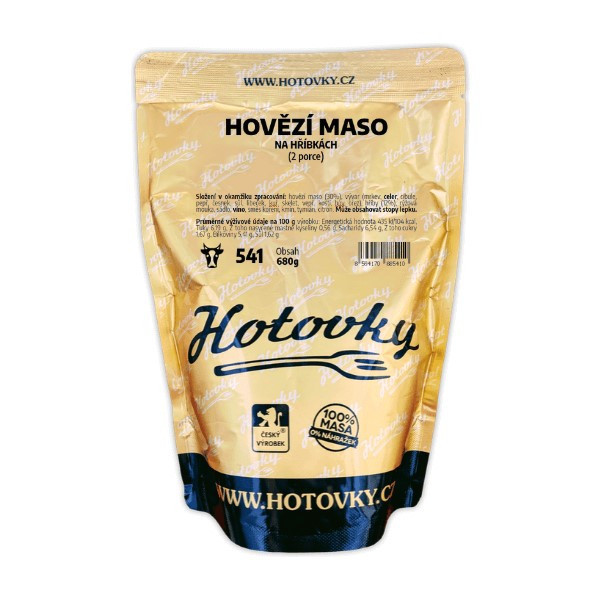 Hotovky Hovězí na hříbkách - 2 porce - 680 g