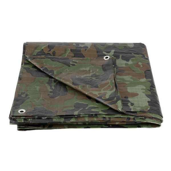 Plachta Tarpaulin khaki maskáčová 80g/m2, 4x6m