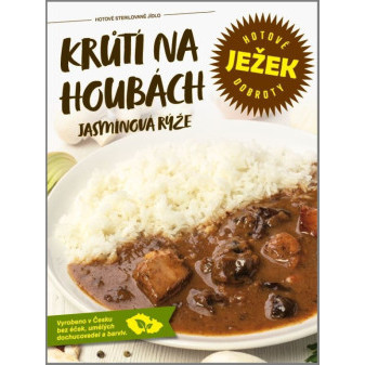 Ježek dobroty- Krůtí na houbách s jasmínovou rýží - 1 porce - 450g