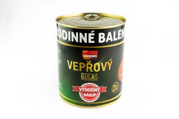 Vepřový guláš  - rodinné balení - Veseko - 800g