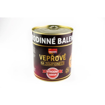 Vepřové na žampionech - rodinné balení - Veseko - 800g