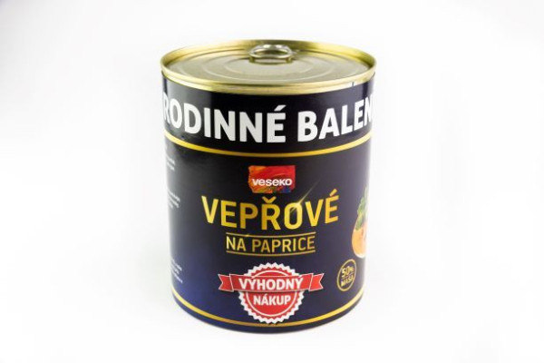 Vepřové na paprice - rodinné balení - Veseko - 800g